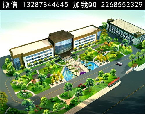 辦公樓前綠化花園景觀設(shè)計(jì)案例效果圖